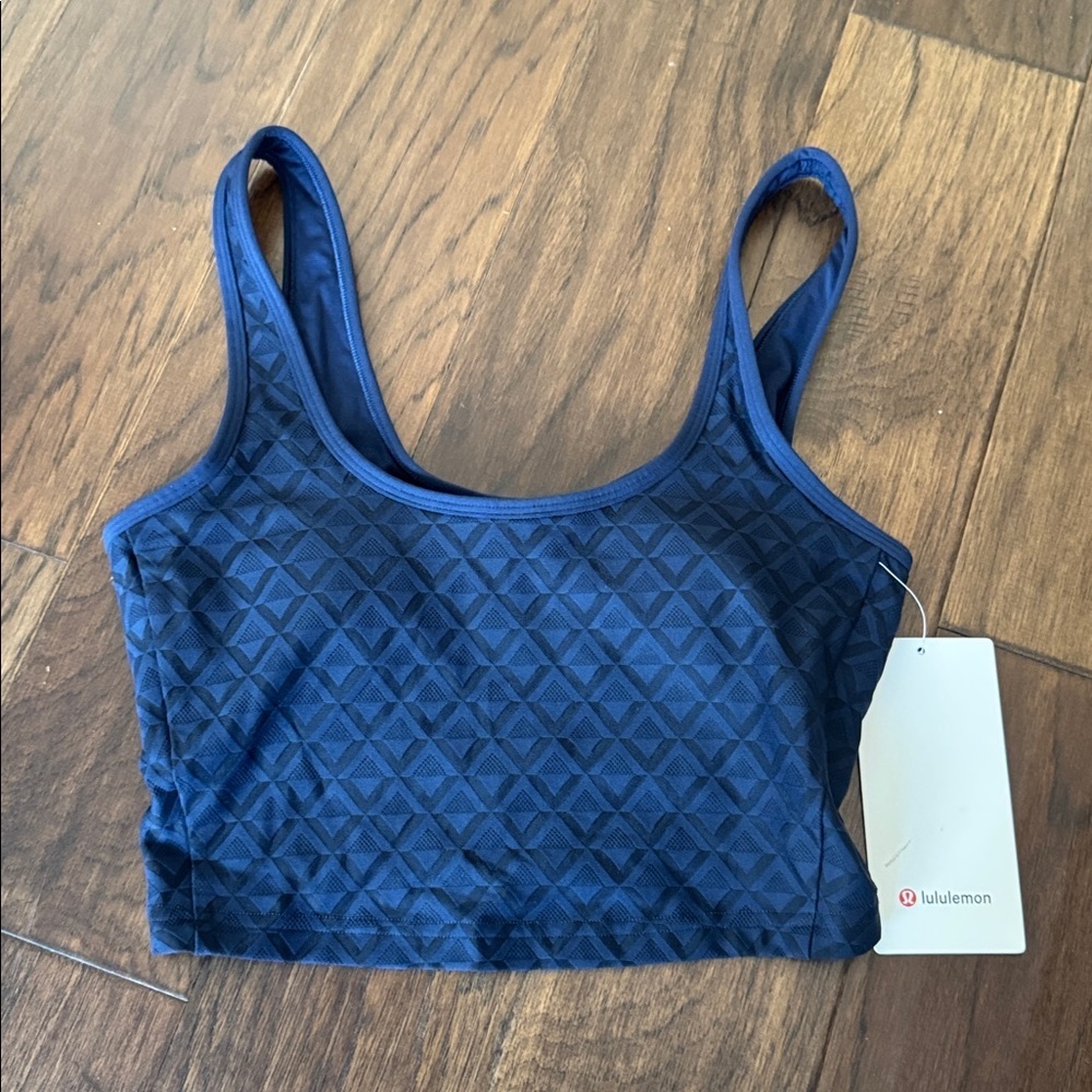 lululemon athletica Navy Textured Mesh Tennis Tank NWT - Picture 4 of 6